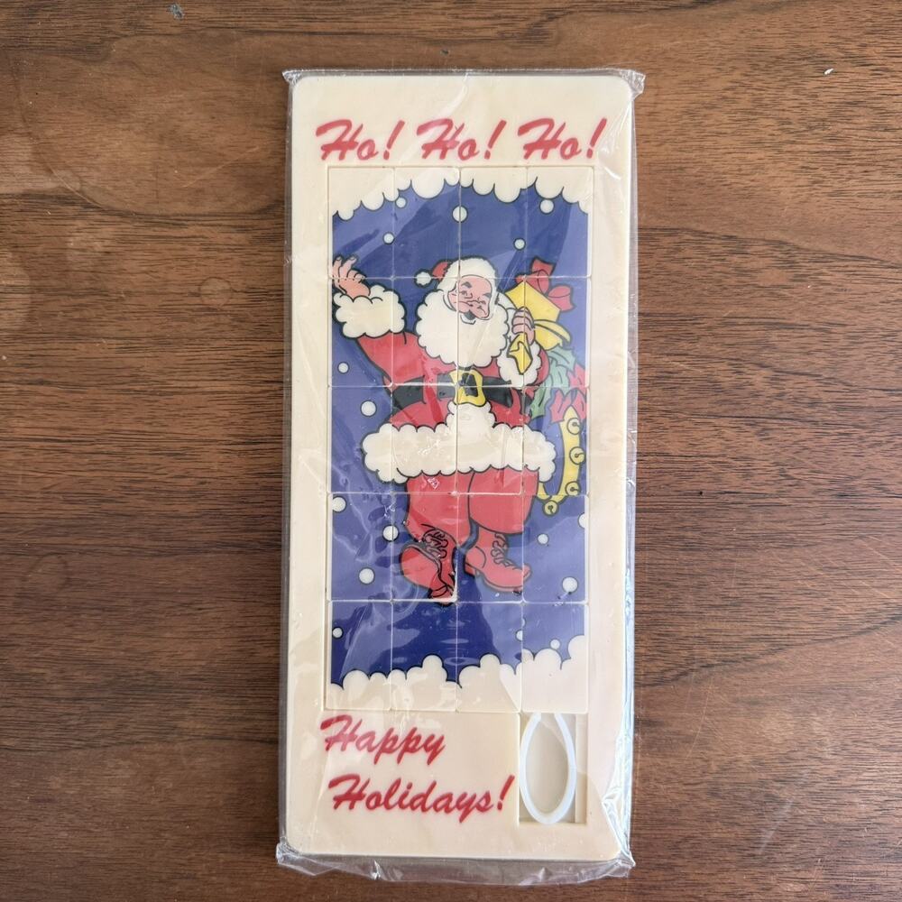 Vintage 1989 Fun World Slide Puzzle New Santa Christmas